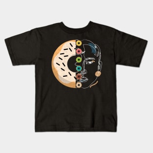 Check Out My Six Pack Donuts Lover Half Human Half Doughnut Kids T-Shirt